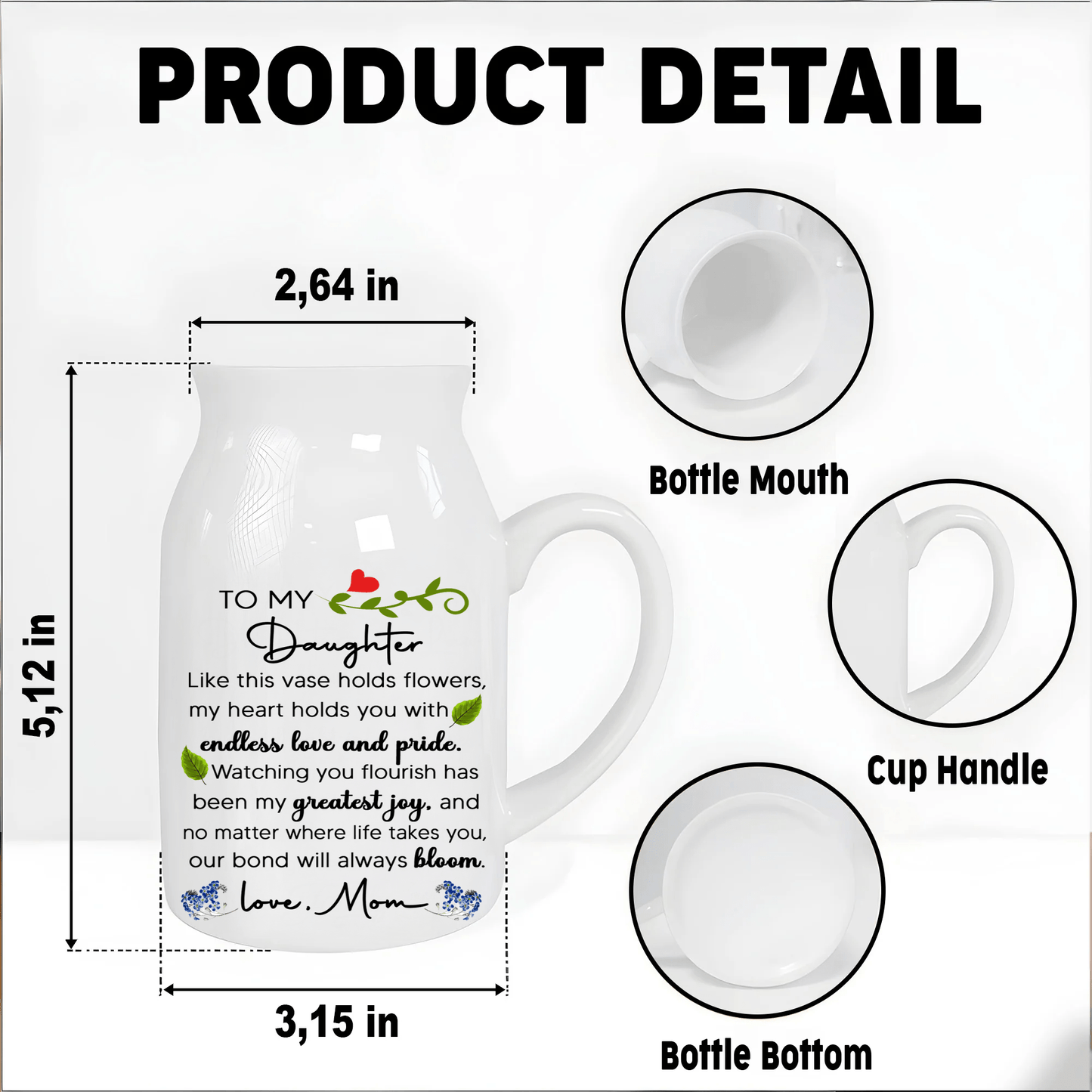 Daughter "Bloom" Ceramic Flower Vase