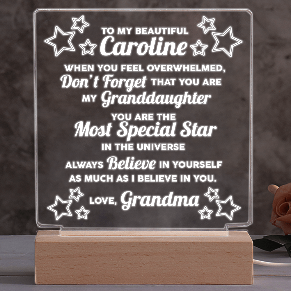 Bed Side - Personalized Night Light - Most Special Star