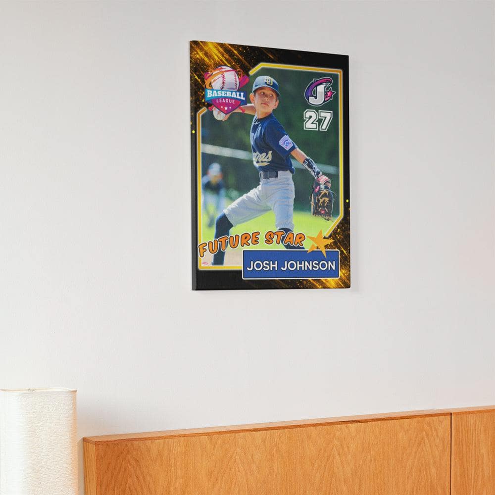 "Baseball Future Star Limited Edition - Personalize Premium Wall Art