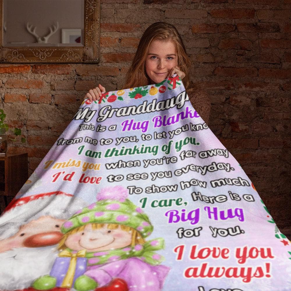 Granddaughter Blanket - Grandmother Santa Hug