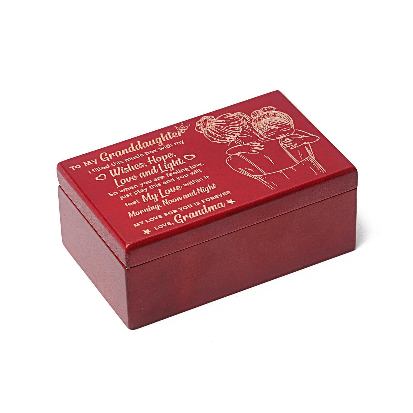 Personalized Premium Mahogany Jewelry Music Box - "You are my Sunshine"