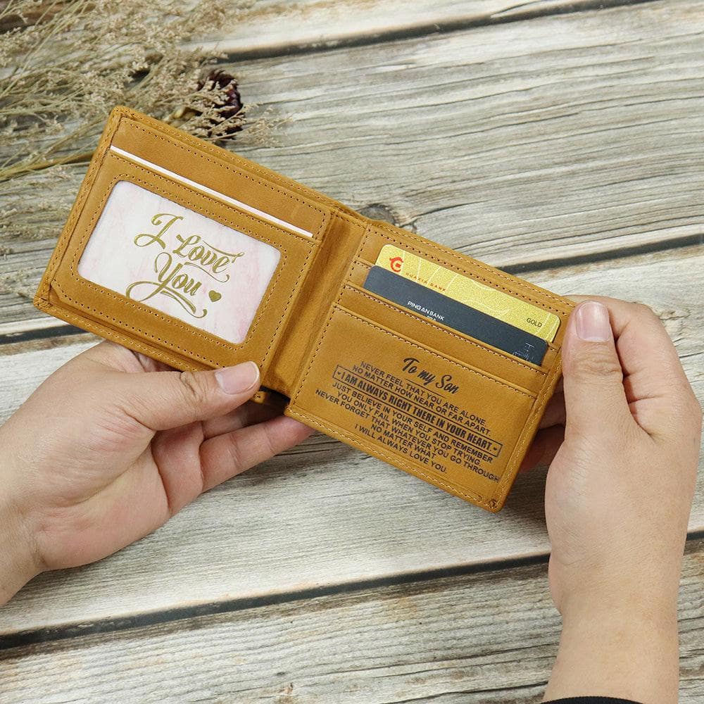 Personalized Bi-Fold Leather Wallet