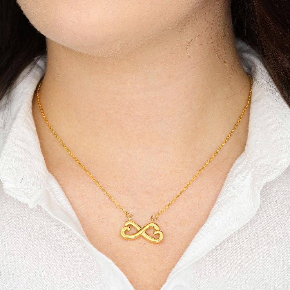 To My Granddaughter - Personalized Infinity Heart Necklace