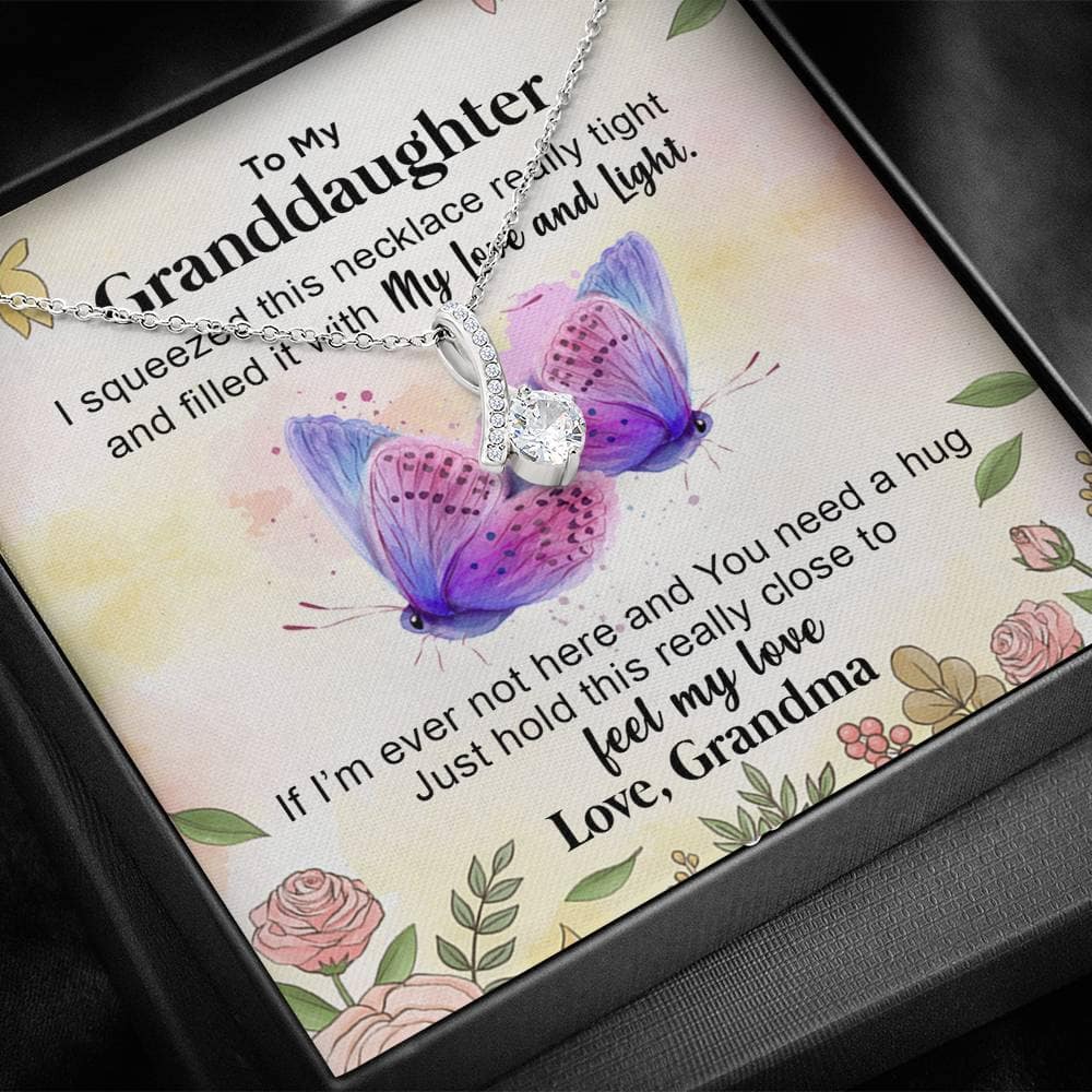 Granddaughter - 14k White Gold Necklace