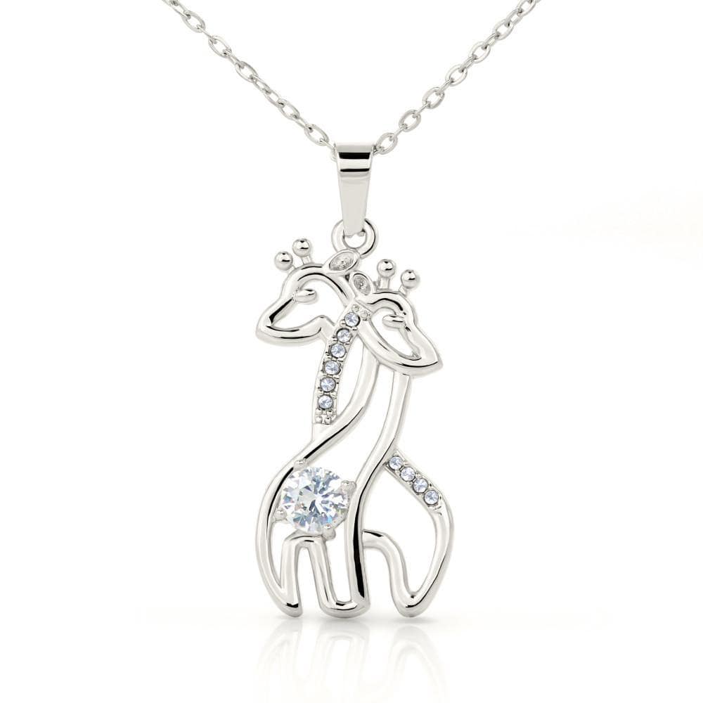 To My Granddaughter - I will always be there - Giraffe Necklace