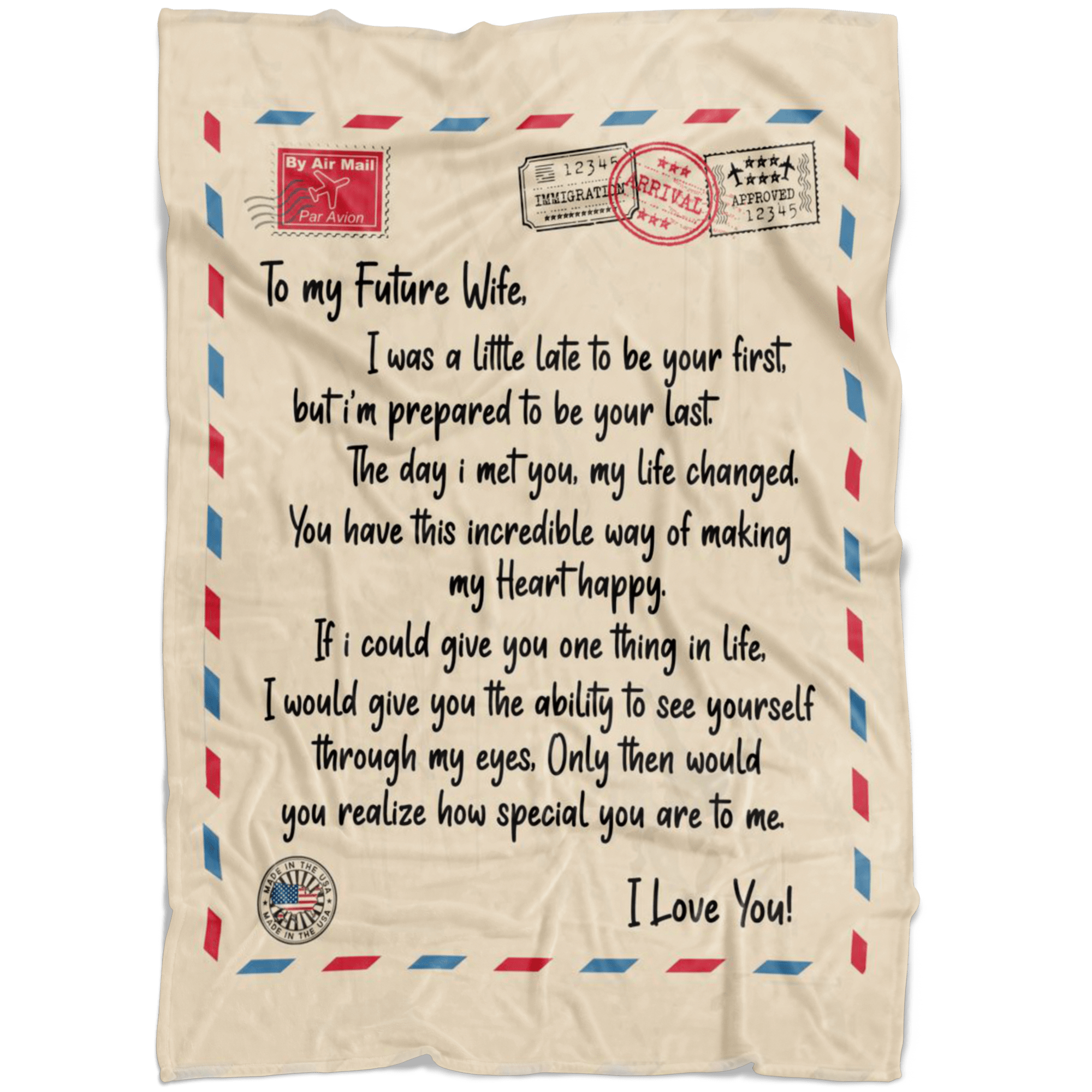 To my Future Wife Fleece Blanket Family Precious Gifts