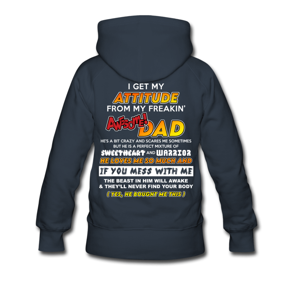 Daughter's Attitude - Women's Premium Hoodie - navy