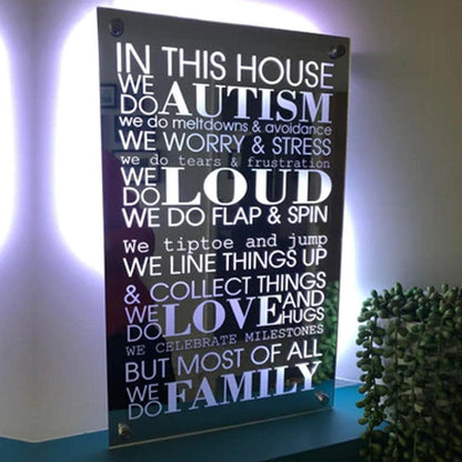 WE DO FAMILY - Autism LED Sign