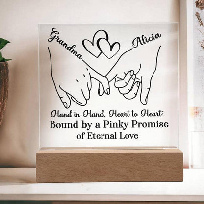 Pinky Swear - Granddaughter & Grandmother - Acrylic Plaque