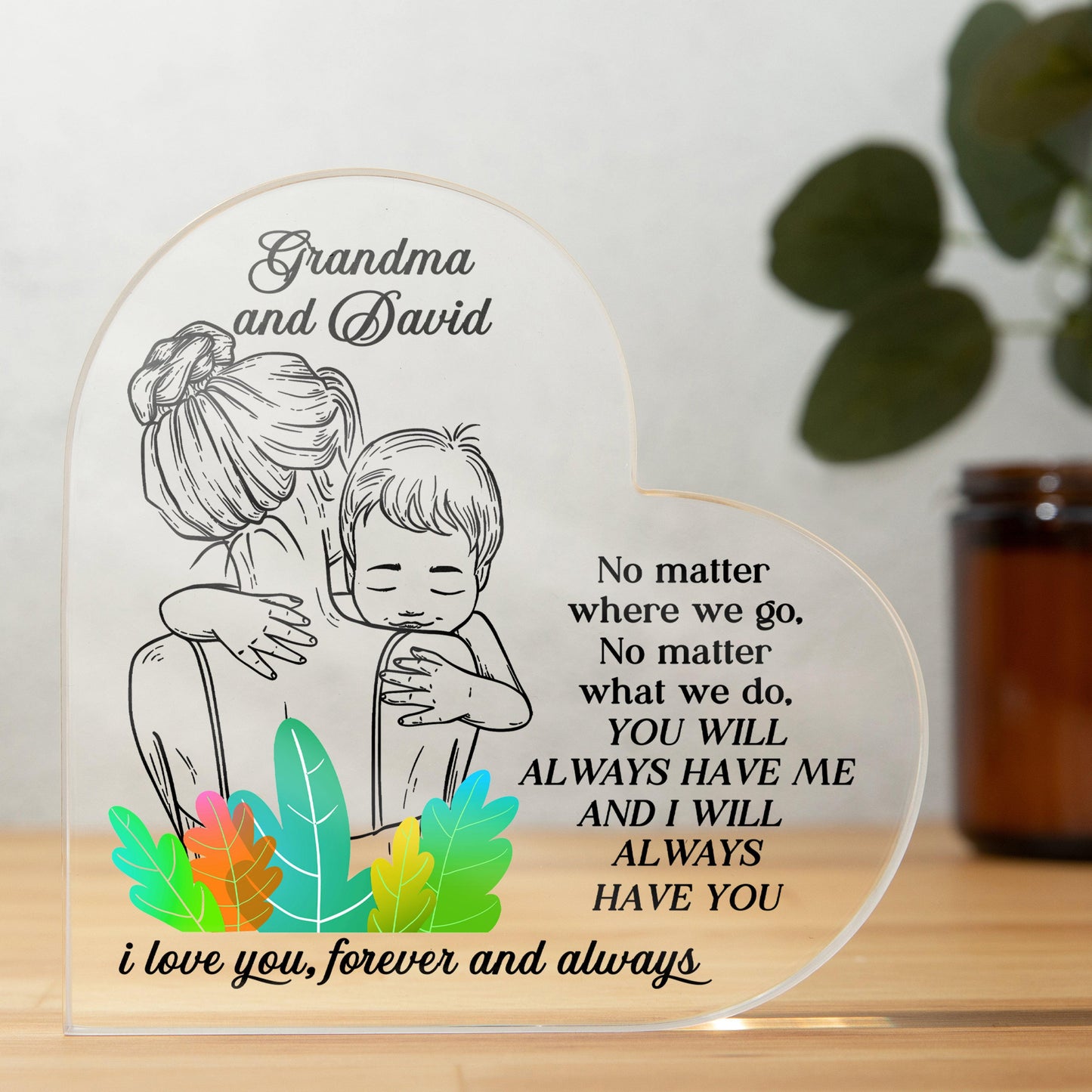 Always with You: Personalized Heart Plaque - GSGM