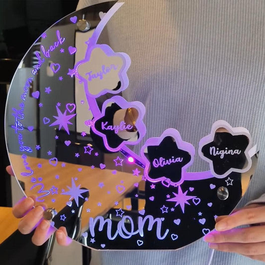 Personalized Moon Lamp - We Love You to the moon and back - M