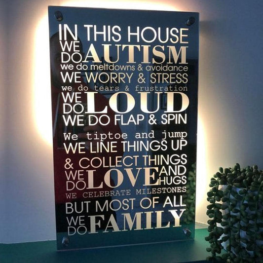 WE DO FAMILY - Autism LED Sign