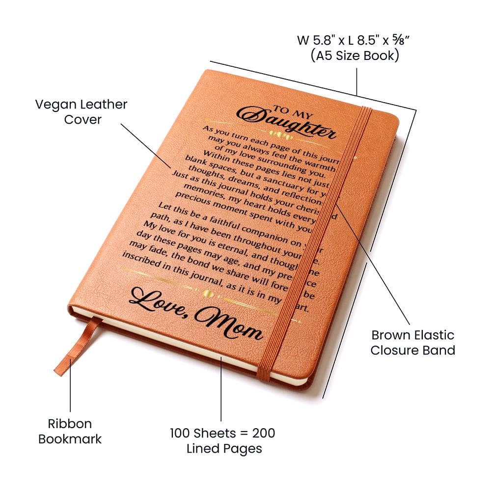 Eternal Embrace: Personalized Premium Vegan Leather Journal DMOM