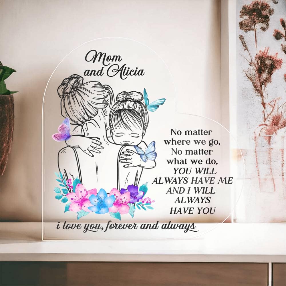 Always with You: Personalized Heart Plaque - DMOM