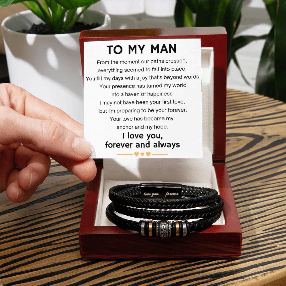 Forever Anchor - Men's "Love You Forever" Bracelet Gift Set