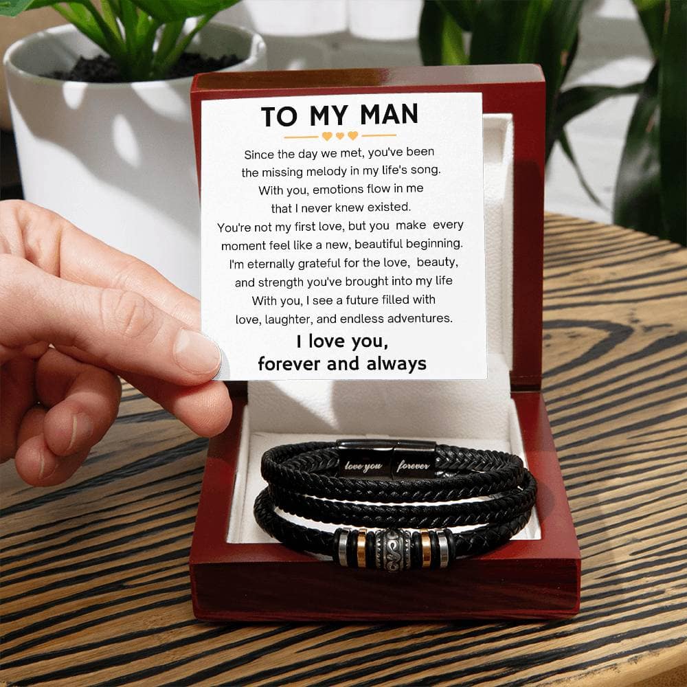 Beautiful Beginning - Men's "Love You Forever" Bracelet Gift Set