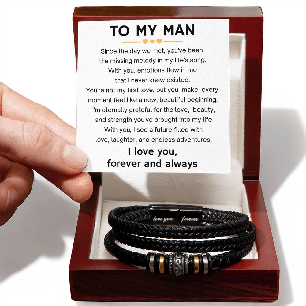 Beautiful Beginning - Men's "Love You Forever" Bracelet Gift Set