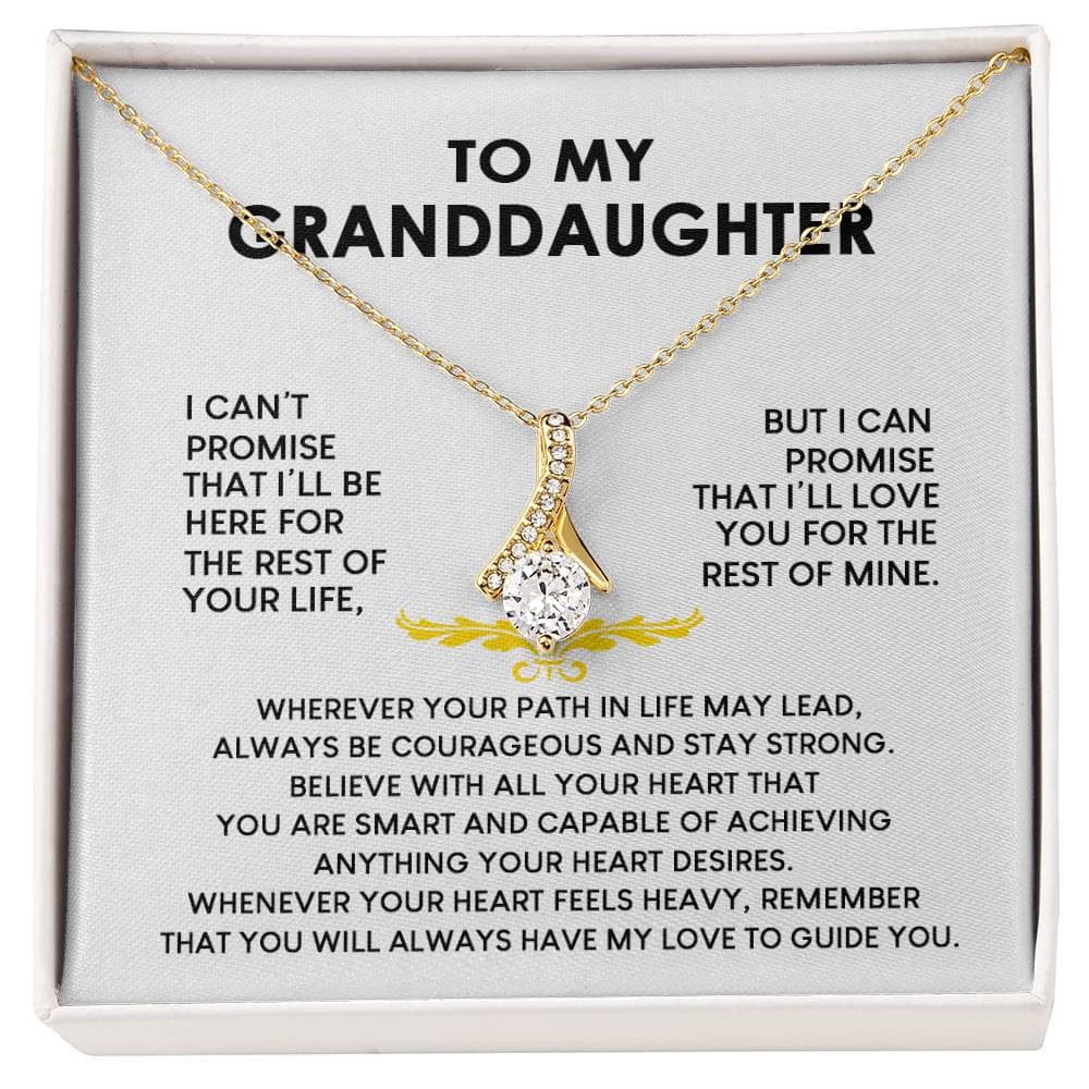 Granddaughter "Rest of your life" Alluring Necklace Gift Set