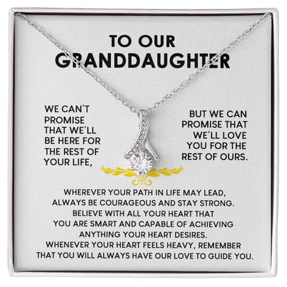 Granddaughter "Rest of your life" Alluring Necklace Gift Set