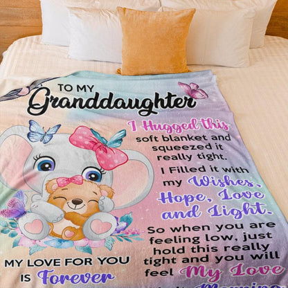 Granddaughter Blanket - Elephant Bear Hug