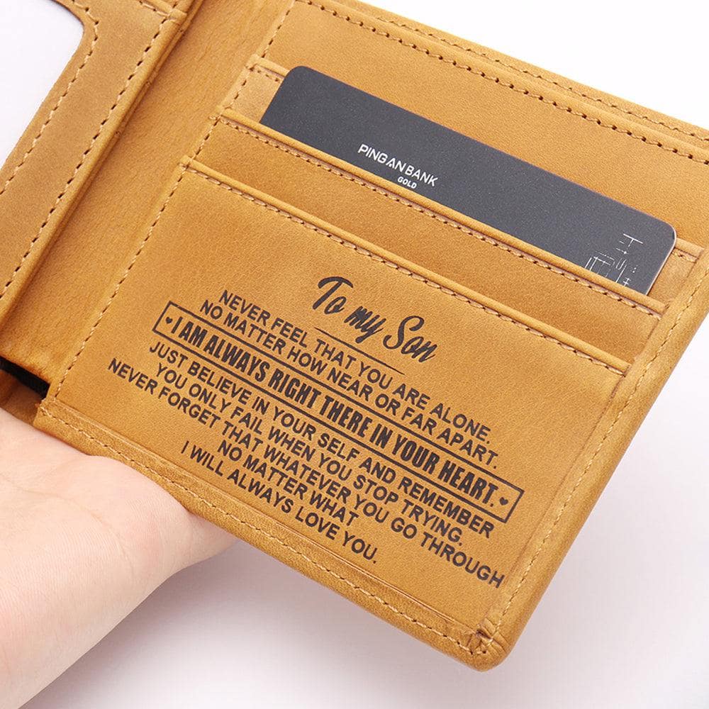 Personalized Bi-Fold Leather Wallet