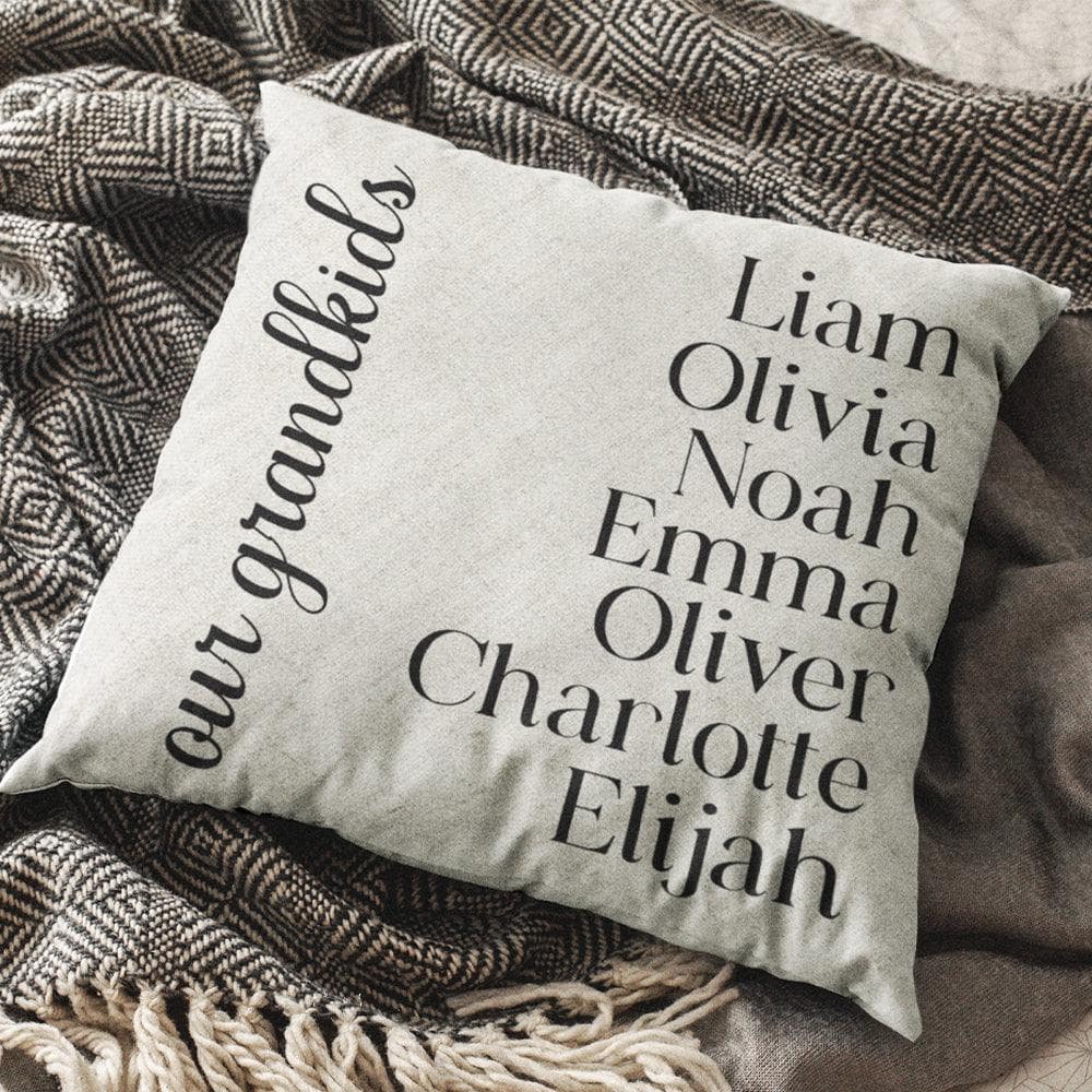 Our Grandkids - Name  Premium Pillow