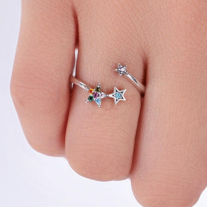 Reach for the Star GDGM - Star Ring (Adjustable - One Size Fits All) - 925 Sterling Silver