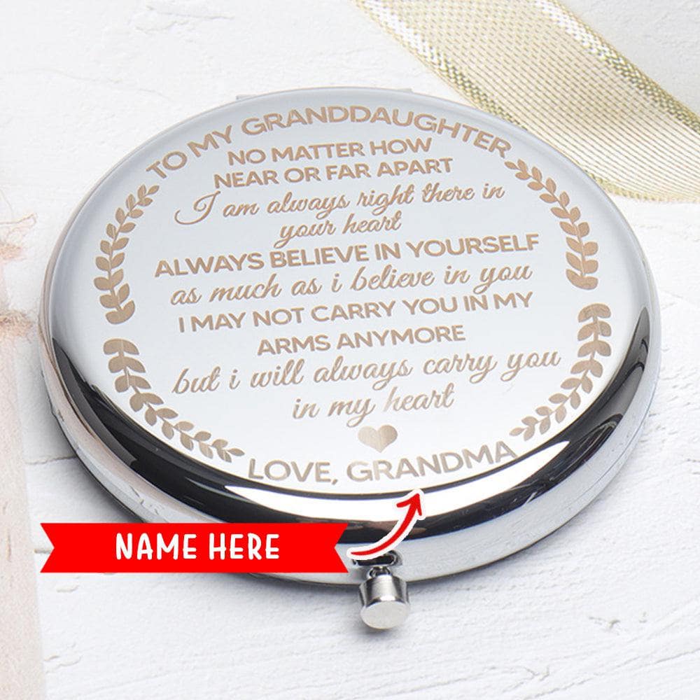 In My Heart - Personalized Compact Mirror