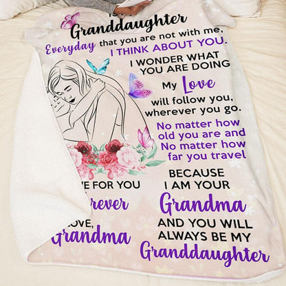 My Granddaughter - Personalized Blanket - flhg2