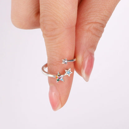 Reach for the Star GDGM - Star Ring (Adjustable - One Size Fits All) - 925 Sterling Silver