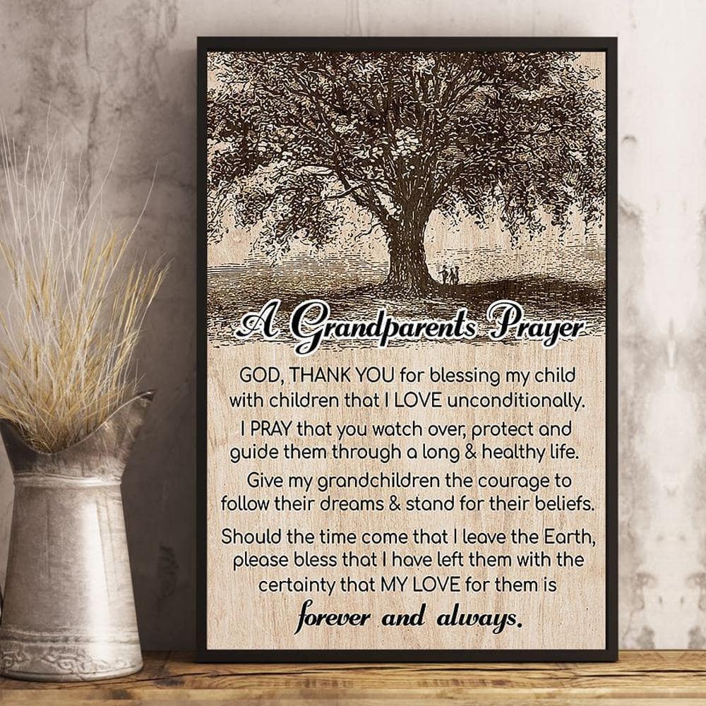 A Grandparents Prayer - Premium Wall Art