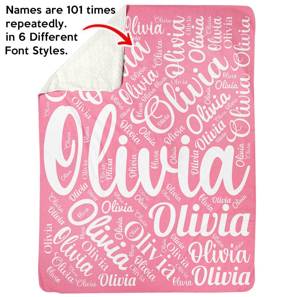 101 WORDS - Personalized Blanket