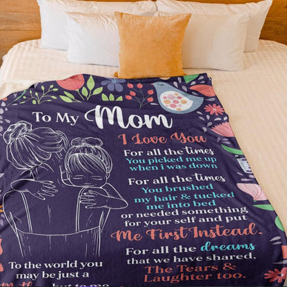 To My Mom "For all the Times" Personalized Blanket