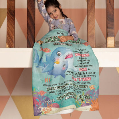 Baby Shark - Personalized  Blanket