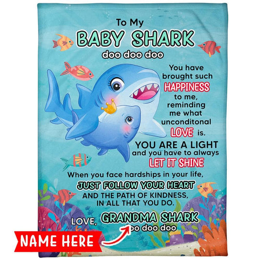 Baby Shark - Personalized  Blanket