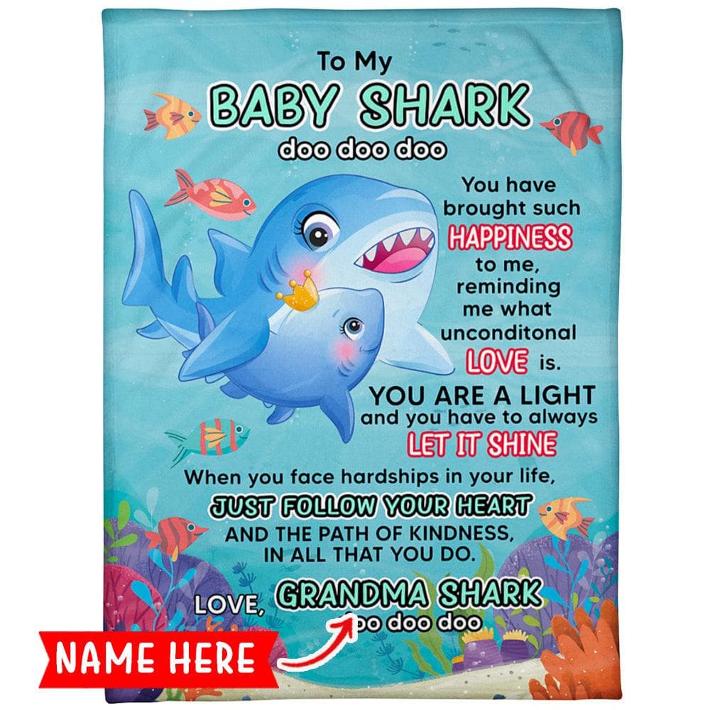 Baby Shark - Personalized  Blanket