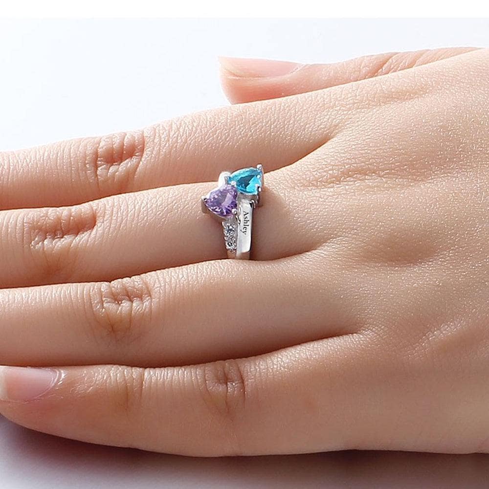 Heartbeat- Personalized Birthstone Ring