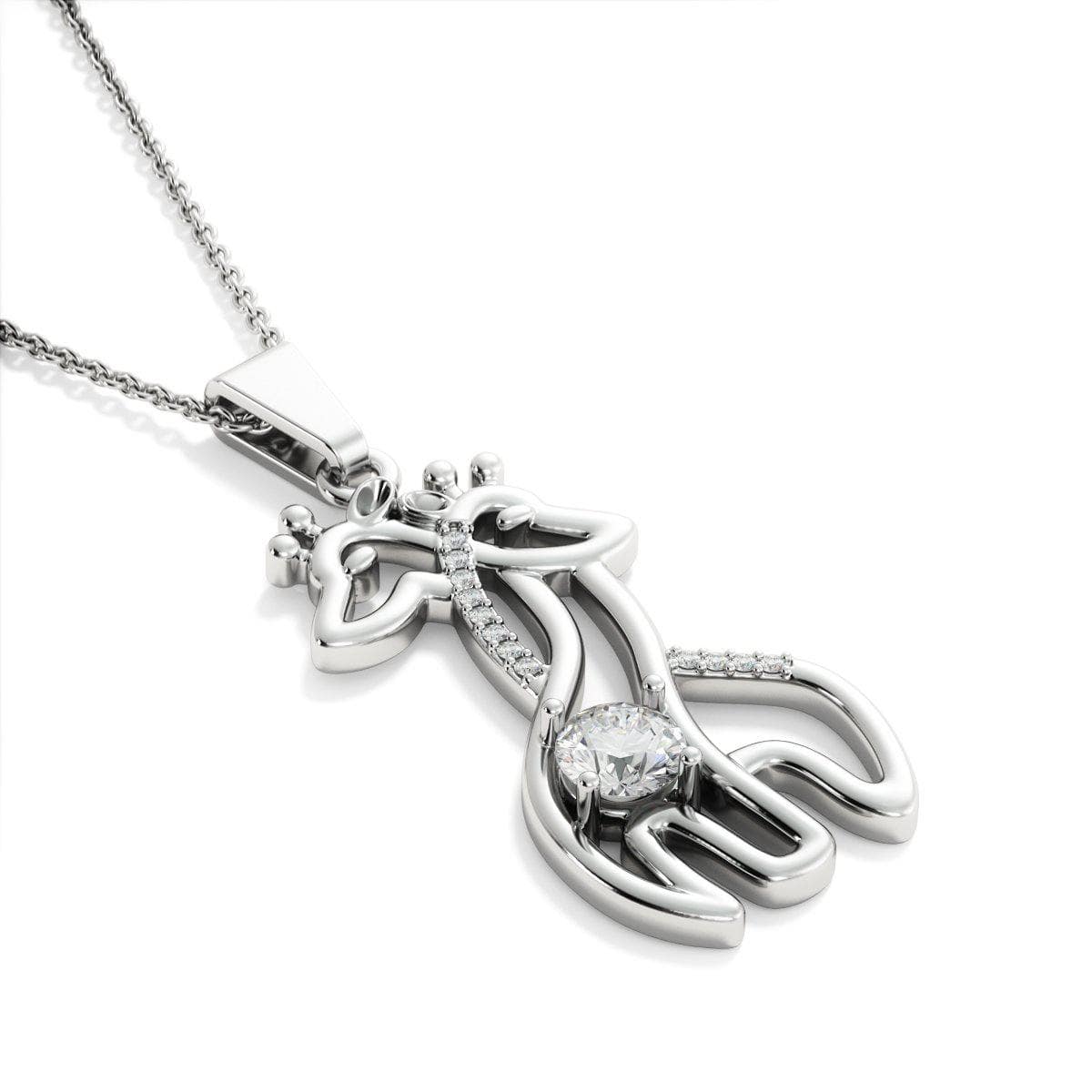 To My Granddaughter - I will always be there - Giraffe Necklace