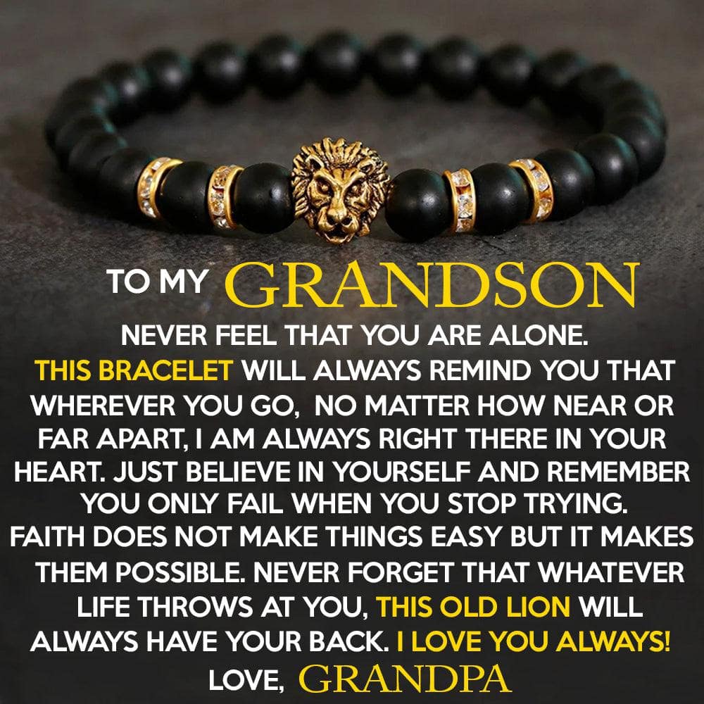 Lion Bracelet - Grandson - Grandpa