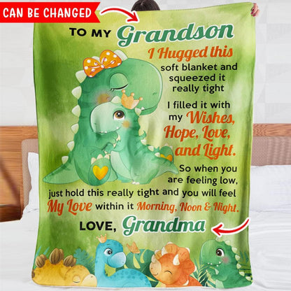 Grandson Blanket - Dino Hug