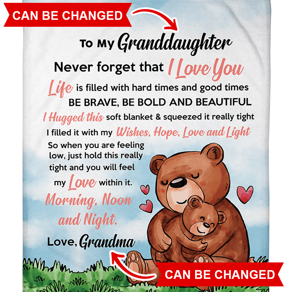 Granddaughter Blanket - Bear Hug