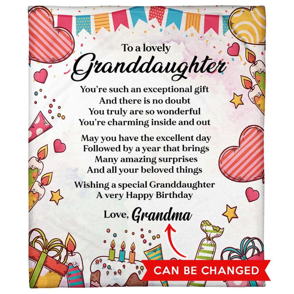 Granddaughter Blanket - Birthday