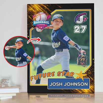 "Baseball Future Star Limited Edition - Personalize Premium Wall Art