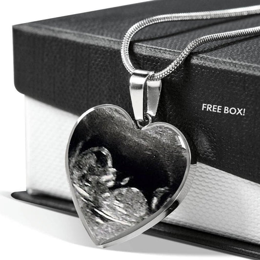 Sonogram Heart Necklace