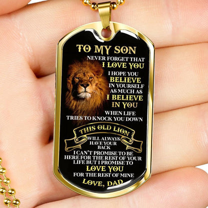 My Son (Lion) - Dog Tag