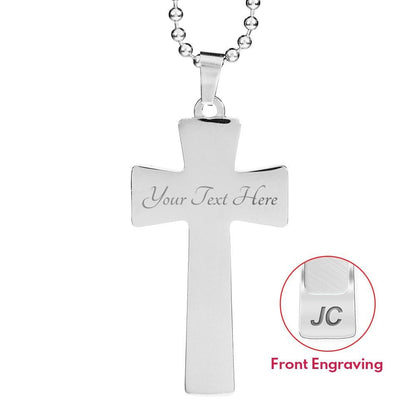 To My Son - Premium Cross Necklace - Dad