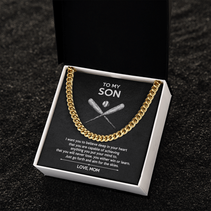 Aim for the Skies  M- Cuban Link Chain