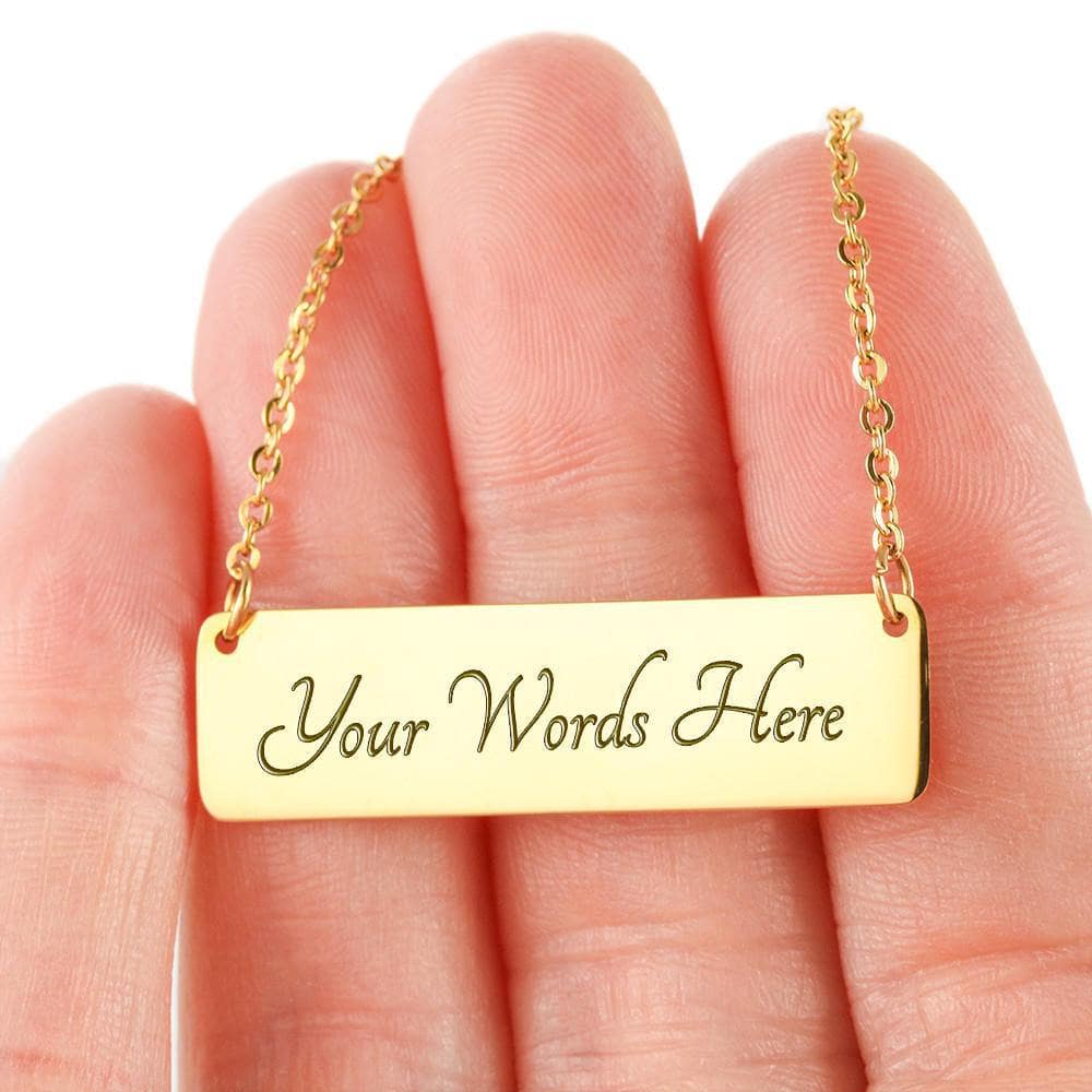 Personalized Mother's Day Premium Bar Necklace