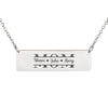 Personalized Mother&#39;s Day Premium Bar Necklace