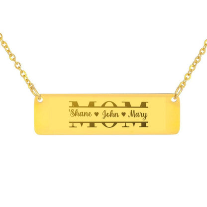 Personalized Mother's Day Premium Bar Necklace